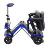 Drive Medical ZooMe Flex Ultra Compact Folding Travel 4 Wheel Scooter, Blue