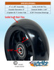 4" x 1.40" Caster Wheel With Composite (nylon) Rim and 5/16" Bearings