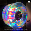 CW097 Volcanic Self Light-Up "Dazzle" Skate Wheel, 58x32mm. CLEAR Hub