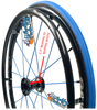 Set of 2, 24" (540m) SPINERGY SPOX, 18 BLUE-Spoke Wheel &  1/2" Bearings