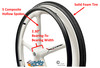 Set of 2 X-CORE Wheels 24" (540) WHITE Color & SHOX Tires and Pushrims