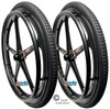 Set of 2 X-CORE Wheels  24 x 1 3/8" (540) WITH PNEUMATIC TIRES &TUBES