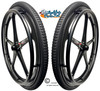 Set of 2 X-CORE Wheels  24 x 1 3/8" (540) WITH PNEUMATIC TIRES &TUBES
