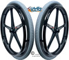 Set of 2 X-CORE Wheels  24 x 1 3/8" (540) WITH PNEUMATIC TIRES &TUBES