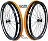 SET of 2,  24" (540mm) 36 Spoke Rim with PRIMO V-Track AIR PNEUMATIC Tire in Colors