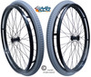 SET of 2,  24"x1 3/8" (540mm) PNEUMATIC ASSEMBLY, 36Spoke Rim TIRES & TUBES. PUSH RIMS