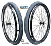 SET of 2,  24"x1 3/8" (540mm) PNEUMATIC ASSEMBLY, 36Spoke Rim TIRES & TUBES. PUSH RIMS