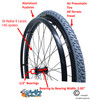 SET of 2, 24" (540mm) 36 Spoke Rim With PRIMO All Terrain Tire & Air Tube