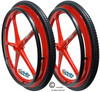 Set of 2 X-CORE Wheels 24" (540) RED Color With PRIMO STREET Tires & Push Rims