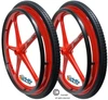 Set of 2 X-CORE Wheels 24" (540) RED Color With PRIMO STREET Tires & Push Rims