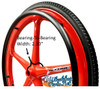 Set of 2 X-CORE Wheels 24" (540) RED Color With PRIMO STREET Tires & Push Rims