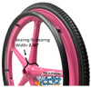 Set of 2 X-CORE Wheels 24" (540) PINK Color With PRIMO STREET Tires & Push Rims