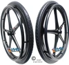 Set of 2 X-CORE Wheels 24" (540) BLACK Color &  Solid SHOX ALL Terrain Tires