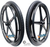 Set of 2 X-CORE Wheels 24" (540) BLACK Color &  Solid SHOX ALL Terrain Tires