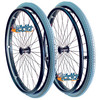 SET of 2,  24" x 1 3/8" (540mm) 36 Spoke Rim With SOLID HIGH PERFORMACE TIRES. PUSH RIMS