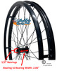 SET of 2, 25" (540mm) 36 Spoke Rim With PRIMO SENTINEL Tire & Tube