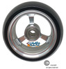 3" x 1.4" Caster Wheel With Aluminum Rim and 5/16" Bearings.