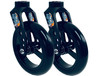 Aluminum Caster Fork (Black) Assembly With Wheels. Choose Your Wheel Size