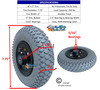 200x50 (8" X 2") Pneumatic Tire & Tube Wheel  Assembly With 5/16" bearings.