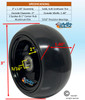 3" x 1.4" Caster Wheel With BLACK COLOR Aluminum Rim and 5/16" Bearings.