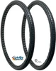22" x 1-3/8" (501 mm) Black Soft-Roll Solid Polyurethane Tire | Set of 2