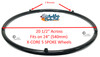 24" Vinyl Coated Pushrim, Fits on X-CORE 5 Spoke Wheel. Sold as pair