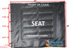 SEAT 22" X 18" INVACARE EXTRA DEEP VINYL SEAT. REPLACES SEATS WITH 5 & 6 MOUNTING SCREWS