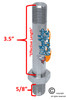 CSB035 - 3.5" STAINLESS STEEL STEM BOLT WITH NUTS AND WASHERS. SET OF 2