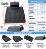Heavy Duty Plastic Foot Plates for Wheelchairs with 7/8" Tubing . Fits on 16" Wide Chairs