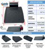 Heavy Duty Plastic Foot Plates for Wheelchairs with 7/8" Tubing . Fits on 18"-20" Wide Chairs