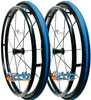 24" x 1" Sentinel 12 Spoke Wheel With Schwalbe Rightrun BLUE Tires