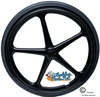 X-CORE 24" (540 mm) 5-Spoke Aquatic Wheel With Solid Tires, Nylon Pushrims and 1/2" Bushings | Set of 2