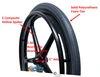 X-CORE 24" (540 mm) 5-Spoke Aquatic Wheel With Solid Tires, Nylon Pushrims and 1/2" Bushings | Set of 2