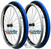24" x 1" Spinergy 30 Spoke Rear Wheel With Primo PNEUMATIC  Racer Tire (BLUE Color)