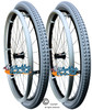 24"x1 3/8" (540) - SPINERGY 30 SPOKE REAR WHEEL WITH SOLID GREY COLOR EVERYDAY TIRE