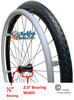 24"x 1" (540) - SPINERGY 30 SPOKE REAR WHEEL WITH SOLID SHOX G2 ALL TERRAIN TREAD