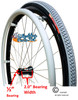 25" x 1" Spinergy 30 Spoke Rear Wheel With Primo PNEUMATIC  Passage Tire