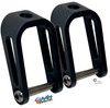 4" Black Aluminum Caster Fork | Set of 2
