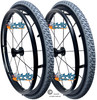 24" x 1" 12 Spoke, Cyclone Omobic Wheel With Primo All Terrain Tire. Set of 2