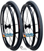 24" x 1" 12 Spoke, Cyclone Omobic Wheel With Primo Passage Tire. Set of 2