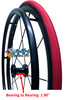24" x 1" 12 Spoke, Cyclone Omobic Wheel With Primo Racer Red Tire. Set of 2