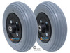 7 X 2" QUICKIE TYPE CASTER WHEEL WITH URETHANE RIB TIRE - ONE PAIR