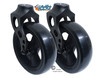 Aluminum Caster Fork  With Composite Wheel 5x1.40 Soft Roll Caster