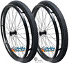 SET of 2, 24"x1 3/8" (540mm) 36Spoke Rim With SOLID PU TIRE Street Tread