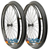 SET of 2, 25"x1 3/8" (559mm) 36Spoke Rim With SOLID PU TIRE Street Tread