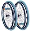 SET of 2,  25" x 1 3/8" (540mm) 36 Spoke Rim With SOLID HIGH PERFORMACE TIRES. PUSH RIMS
