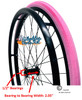 SET of 2,  25"x1" (540mm) 36 Spoke Rim with SHOX Solid Tire in Pink Color