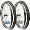 SET of 2,  25"x1" (559mm) 36 Spoke Rim with SHOX Solid Tire in BLACK Color