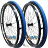 SET of 2,  25"x1" (559mm) 36 Spoke Rim with PRIMO V-Track AIR PNEUMATIC Tire in Colors