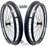 SET of 2,  26"x1" (590mm) 36 Spoke Rim with SHOX G2 Solid Tire in BLACK Color